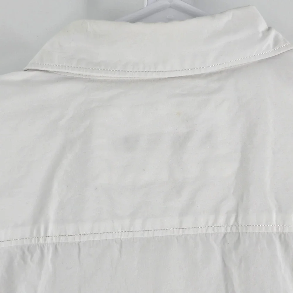 Levis Red Tab Button Down Shirt Mens XL White Long Sleeve Workers Cotton Pocket